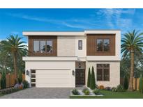 Modern two-story home with stone and wood accents at 3209 W Bay Vista Ave, Tampa, FL 33611