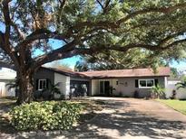 Mid-century ranch house with mature landscaping at 624 Almeda N Ct, St Petersburg, FL 33702