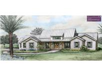 Architectural rendering of a charming farmhouse-style home with metal roof at 2 Troutwater Ln Troutwater Ln, Tampa, FL 33618
