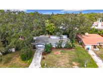 Charming single-story home featuring a well-maintained lawn and mature landscaping at 2358 Havana Dr, Clearwater, FL 33764