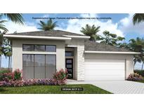 Modern one-story home with attached garage and landscaping at 3714 109Th E St, Palmetto, FL 34221