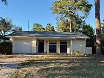 Ranch-style home with attached garage, mature trees, and a spacious yard at 1711 Michigan Ne Ave, St Petersburg, FL 33703
