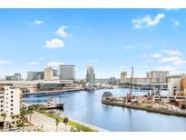 Stunning aerial view of the city skyline and waterfront from a high-rise building at 345 Bayshore Blvd # 1108, Tampa, FL 33606