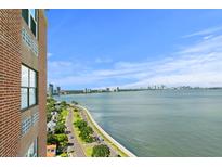 Stunning panoramic view of the cityscape and bay from a high-rise building at 4015 Bayshore Blvd # 16A, Tampa, FL 33611