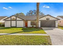 Newly renovated single story home with modern exterior and landscaping at 2709 Falling Leaves Dr, Valrico, FL 33596