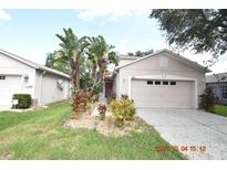 Two-story house with attached garage and landscaped front yard at 504 Maple Pointe Dr, Seffner, FL 33584