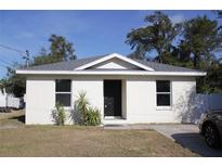 Newly constructed home with a modern exterior and landscaped yard at 1302 E Annie St, Tampa, FL 33612