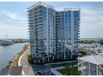 Luxury high-rise building with waterfront views and marina at 5120 Marina Way # 112, Tampa, FL 33611