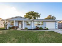 Charming one-story home with a landscaped lawn and attached garage at 2713 Apia Pl, Holiday, FL 34691