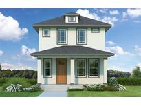 Two-story house with gray roof, light-colored walls, and a brown front door at 2324 Saint Conrad St, Tampa, FL 33607