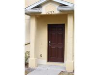 Inviting front door of a two-story home at 10737 Keys Gate Dr, Riverview, FL 33579