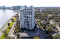 Aerial view of a high rise building and waterfront property at 2611 Bayshore Blvd # 506, Tampa, FL 33629