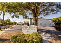 Marina Harbour Condominium sign at entrance of community at 3717 46Th S Ave # 6, St Petersburg, FL 33711