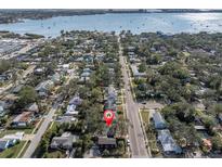 Aerial view showing home's location in a waterfront neighborhood at 2706 49Th S St, Gulfport, FL 33707