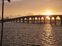 Scenic bridge view at sunset providing a breathtaking and serene waterfront experience at 5901 Bahia Del Mar Cir # 321, St Petersburg, FL 33715