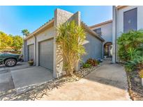 Charming home with a two-car garage, walkway and beautiful plants on a sunny day at 6320 Grand Bahama Cir # 6320, Tampa, FL 33615