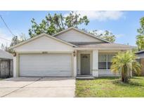 Charming single story home with a well-manicured lawn and a two-car garage, located in a desirable neighborhood at 4223 E Emma St, Tampa, FL 33610