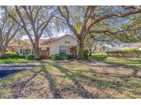 Charming single-story home with mature trees and lush landscaping at 2567 Bentley Dr, Palm Harbor, FL 34684