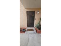A welcoming front entrance, featuring a security door and a 'hello sunshine' door mat at 4725 Michael Ct # 131, Tampa, FL 33614