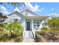 Charming single-story home with a well-manicured lawn and inviting front porch at 704 Winterside Dr, Apollo Beach, FL 33572