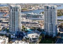 Luxury high-rise towers with a pool, cruise ship terminal, and city views at 1209 E Cumberland Ave # 2802, Tampa, FL 33602