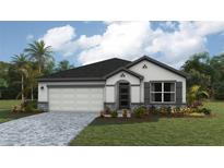 Charming single-Gathering home with a well-manicured lawn, two-car garage, and neutral-colored trim at 17056 James Trl, Parrish, FL 34219