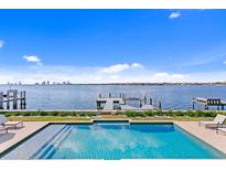 Backyard pool with beautiful water views at 72 Adalia Ave, Tampa, FL 33606