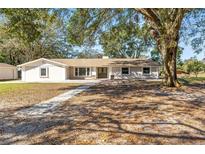 Charming single story home with a well-maintained front yard and large trees at 1122 S Mulrennan Rd, Valrico, FL 33594