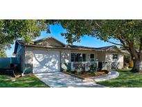 Charming single-story home with lush front yard, driveway, and attached garage at 9436 Glen Moor Ln, Port Richey, FL 34668