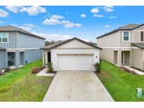 Charming single-Gathering home with a well-maintained lawn and a two-car garage at 35530 Shade Fern Ln, Zephyrhills, FL 33541