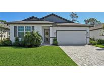 Charming single-Gathering home with a well-maintained lawn and a neutral color scheme at 1848 Sunset Preserve Way, Port Charlotte, FL 33953