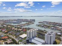 Scenic aerial view of waterfront community with luxurious residences and stunning bay views at 5940 Pelican Bay S Plz # 1205, Gulfport, FL 33707