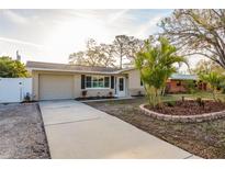 Charming single-story home with landscaped yard and well-maintained lawn at 2005 Harvard Ave, Dunedin, FL 34698