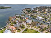 Waterfront home with lush landscaping, private docks, and stunning bay views at 1936 Arrowhead Ne Dr, St Petersburg, FL 33703