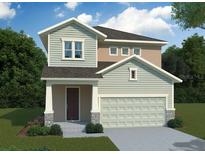 Beautiful new construction home with traditional design elements and landscaping at 28740 Jujube Rd, Wesley Chapel, FL 33543