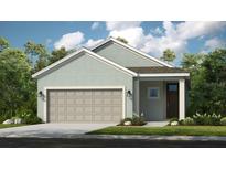 Charming one-story home showcasing a two-car garage and inviting front entrance at 746 Steel Dr, Apollo Beach, FL 33572