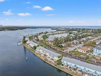An elevated waterfront view showcases serene waterways and beautiful coastal living at 209 Seahorse Se Dr # D, St Petersburg, FL 33705