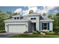 Charming single-Gathering home with a two-car garage, landscaped yard, and modern architectural details at 3559 Santa Caterina Blvd, Bradenton, FL 34211