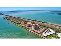 Aerial view of the community showing the intercoastal waterways and bay views at 7432 Sunshine Skyway S Ln # 602, St Petersburg, FL 33711