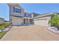 Stunning two-story home with a three car garage and a beautifully landscaped yard at 10708 Planer Picket Dr, Riverview, FL 33569