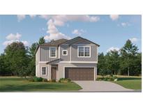 Charming two-story home with neutral colors, well-manicured lawn, and a two-car garage at 17526 Shirewood Way, Land O Lakes, FL 34638