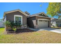 Charming single-Gathering home boasting a two-car garage and well-manicured lawn at 13820 Chalk Hill Pl, Riverview, FL 33579