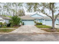 Charming single-story home with a well-manicured lawn and a two-car garage at 19200 Weymouth Dr, Land O Lakes, FL 34638