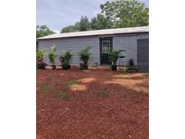 Metal clad structure with green door and decorative plants at 16251 Us Highway 301, Dade City, FL 33523