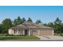 Charming one-story home featuring craftsman-style architecture and a well-manicured front yard at 15251 Rainbow Quartz St, Wimauma, FL 33598