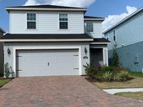 Charming two-story home featuring a two-car garage and brick paved driveway at 11624 Fringetree Ct, Riverview, FL 33579