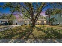 Charming single-story home with a well-manicured lawn and mature shade trees at 4414 W El Prado Blvd, Tampa, FL 33629