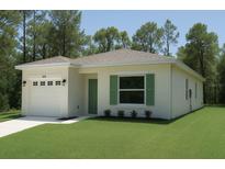 Charming single-Gathering home with a two-car garage and manicured front lawn at 9002 Glenarm Way, Spring Hill, FL 34613