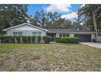 Charming single-story home featuring a brick facade, well-maintained landscaping, and a two-car garage at 215 Deer Park Ave, Temple Terrace, FL 33617