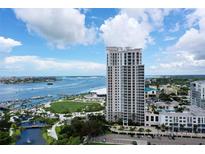 Stunning high-rise condo with breathtaking waterfront views and marina access on a sunny day at 331 Cleveland St # 320, Clearwater, FL 33755